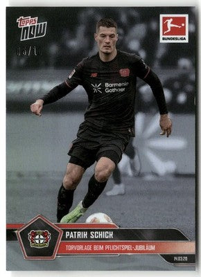 Fußball Patrik Schick Topps Now Bundesliga 2025-26 #148 Black /10 Bayer 04 Leverkusen Trading Card Original