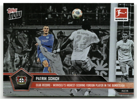 Fußball Patrik Schick Topps Now Bundesliga 2024-25 #088 Black /10 Bayer 04 Leverkusen Trading Card Original