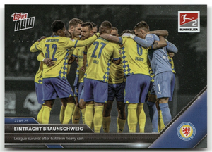 Fußball Eintracht Braunschweig 2025 Topps Now Bundesliga 2 #196 Black /10 Trading Card Original