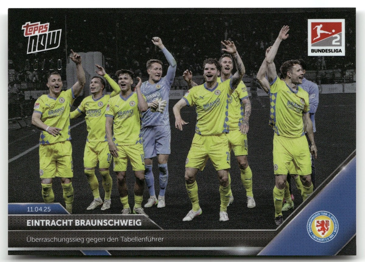 2025 Topps Now Bundesliga 2 Black /10 #161 Braunschweig