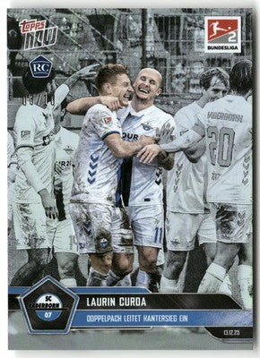 Fußball Laurin Curda Topps Now 2025 #DB2 Black /10 SC Paderborn 07 Rookie Card RC Trading Card Original