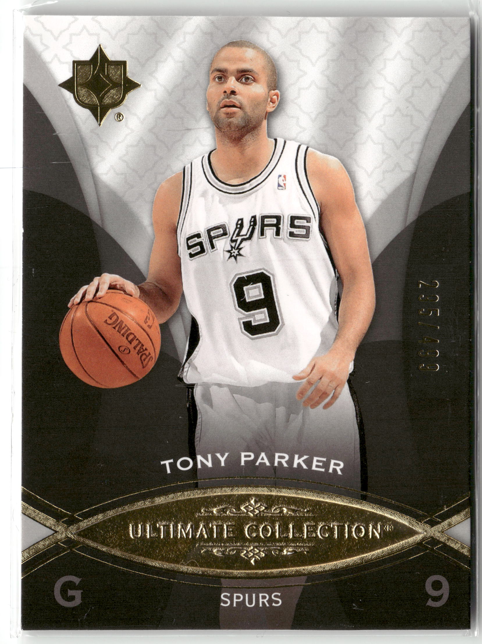Basketball NBA Tony Parker 2008-09 Upper Deck Ultimate Collection Basketball #62 San Antonio Spurs Trading Card Original