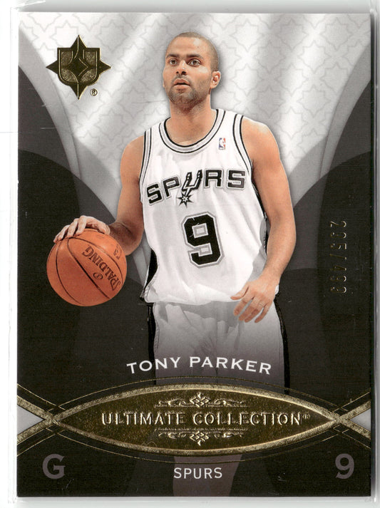 Basketball NBA Tony Parker 2008-09 Upper Deck Ultimate Collection Basketball #62 San Antonio Spurs Trading Card Original