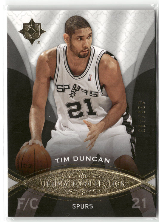 Basketball NBA Tim Duncan 2008-09 Upper Deck Ultimate Collection Basketball #21 San Antonio Spurs Trading Card Original