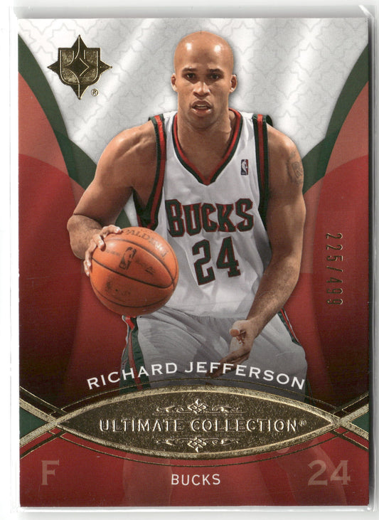 Basketball NBA Richard Jefferson 2008-09 Upper Deck Ultimate Collection Basketball #44 Milwaukee Bucks Trading Card Original