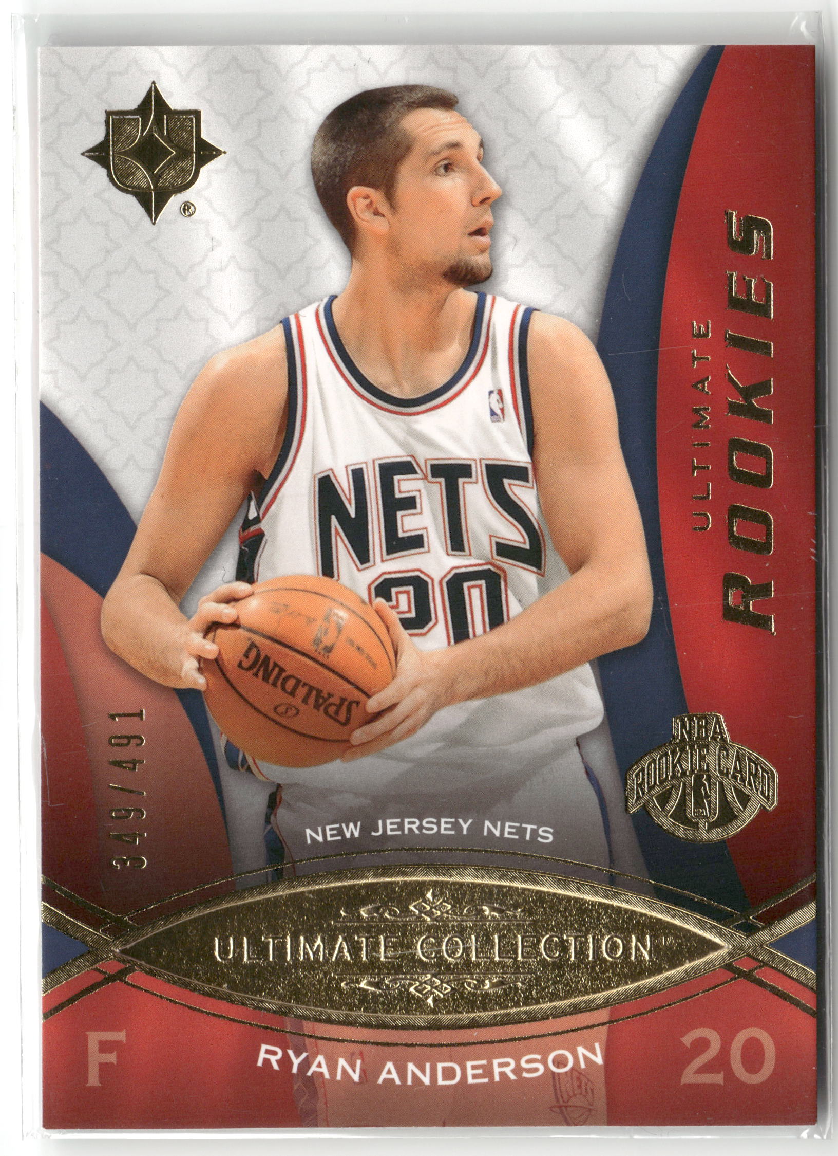 Basketball NBA Ryan Anderson 2008-09 Upper Deck Ultimate Collection Basketball #94 New Jersey Nets Rookie Card RC Trading Card Original