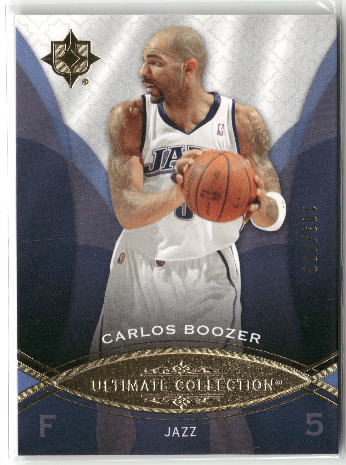 Basketball NBA Carlos Boozer 2008-09 Upper Deck Ultimate Collection Basketball #7 Utah Jazz Trading Card Original
