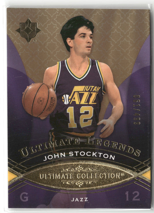 Basketball NBA John Stockton 2008-09 Upper Deck Ultimate Collection Basketball #105 Utah Jazz Trading Card Original