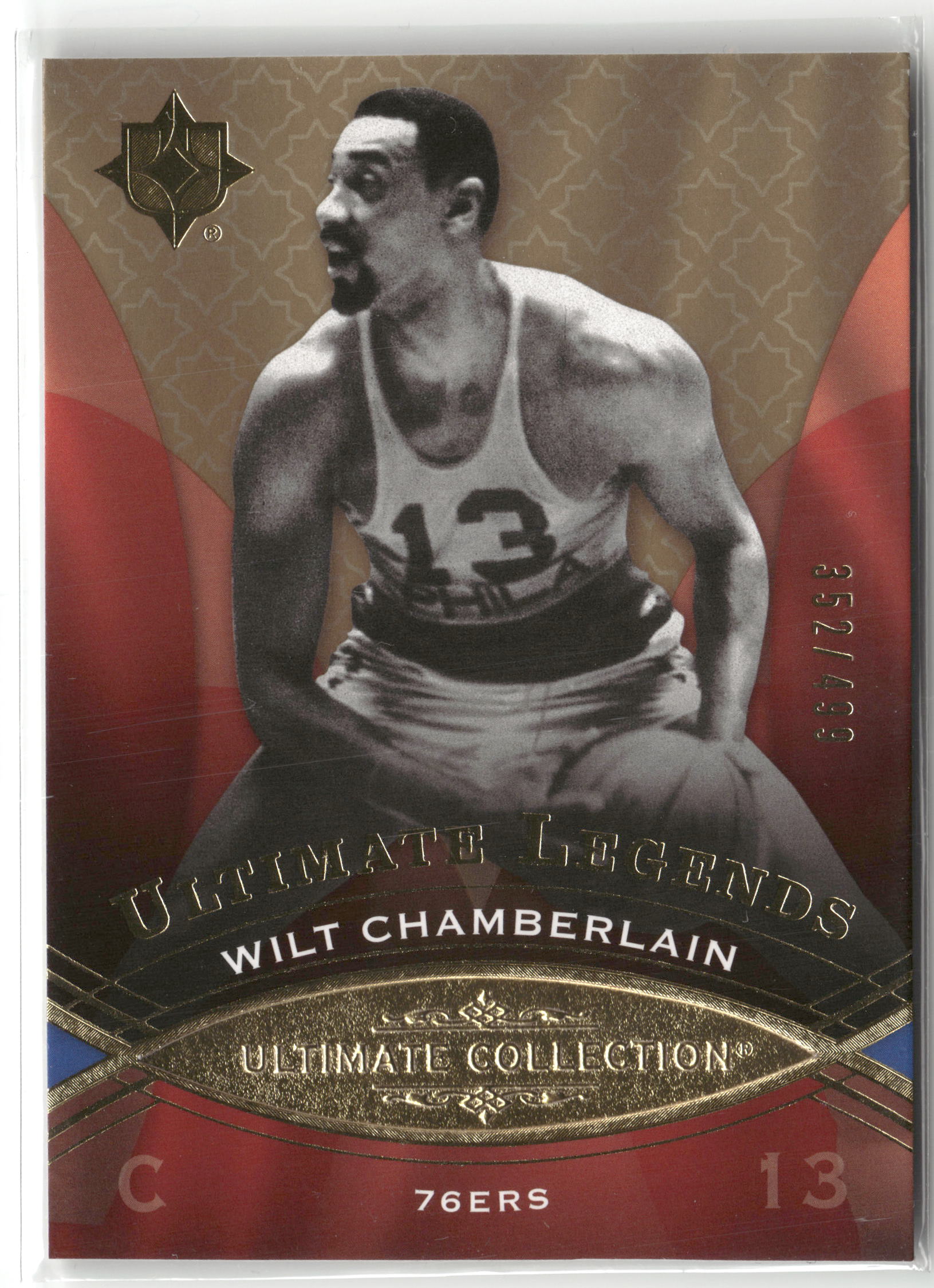 Basketball NBA Wilt Chamberlain 2008-09 Upper Deck Ultimate Collection Basketball #119 76ers Trading Card Original