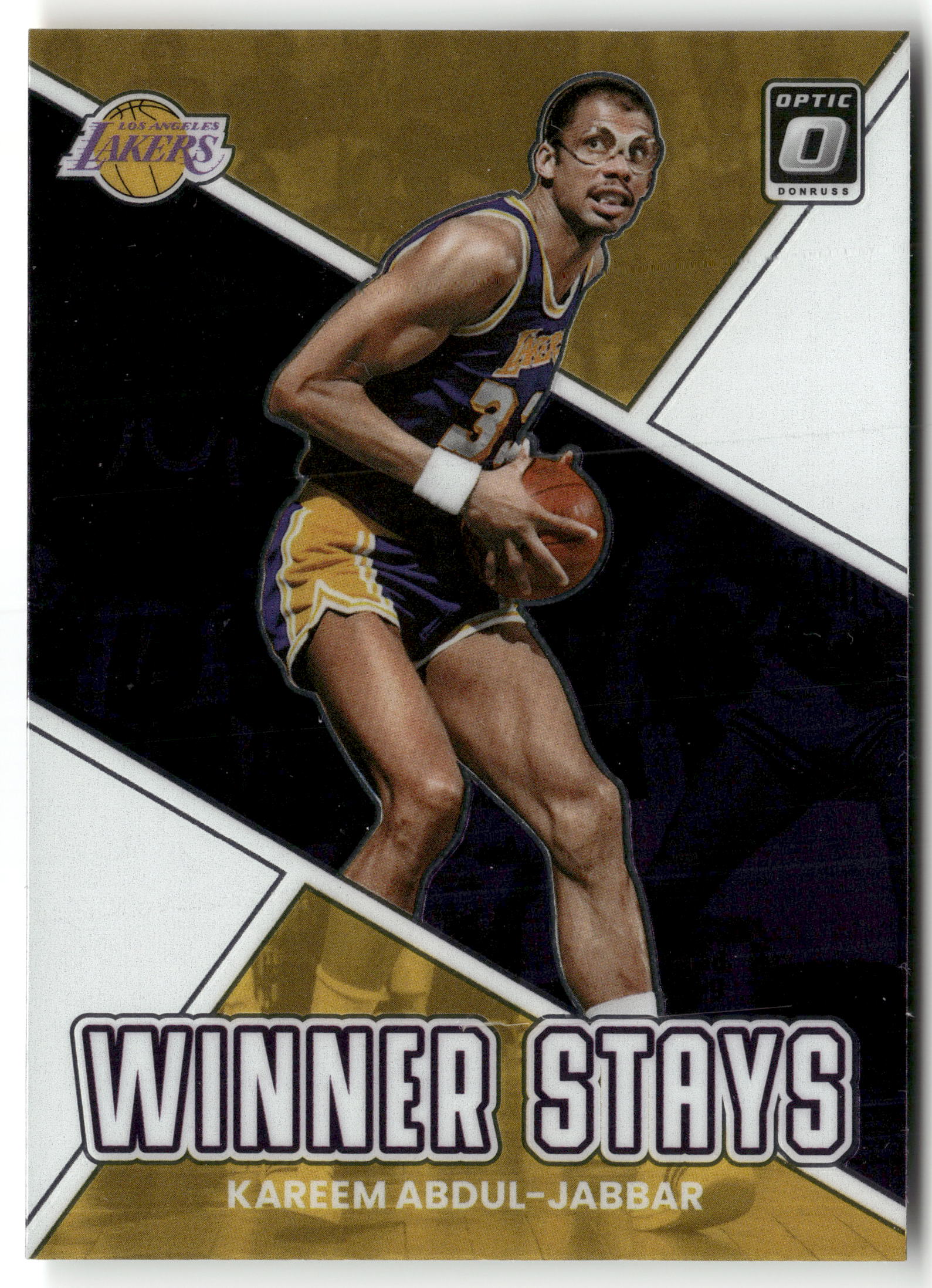 Basketball NBA Kareem Abdul-Jabbar 2022-23 Panini Donruss Optic Basketball #17 Winner Stays Los Angeles Lakers Trading Card Original