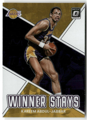 Basketball NBA Kareem Abdul-Jabbar 2022-23 Panini Donruss Optic Basketball #17 Winner Stays Los Angeles Lakers Trading Card Original