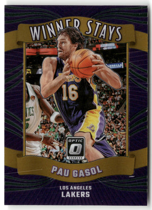 Basketball NBA Pau Gasol 2023-24 Panini Donruss Optic Basketball #7 Winner Stays Los Angeles Lakers Trading Card Original