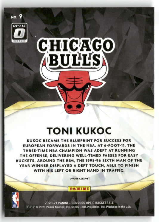 Basketball NBA Toni Kukoc 2020-21 Panini Donruss Optic Basketball #9 Winner Stays Chicago Bulls Trading Card Original
