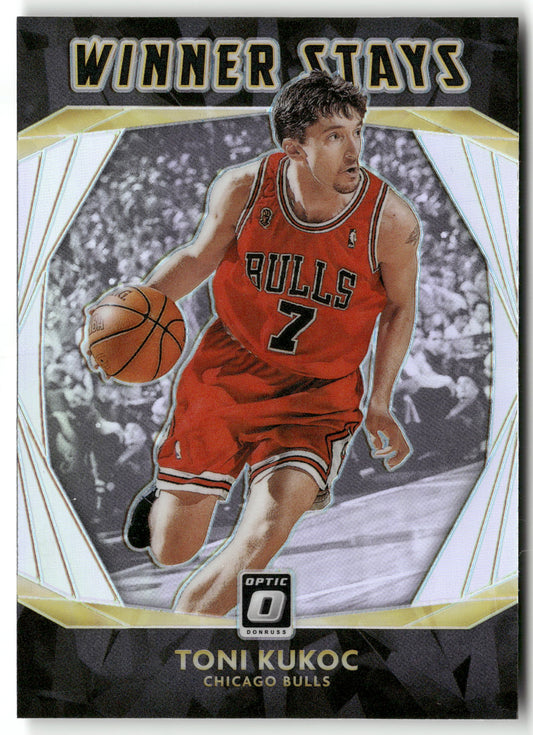 Basketball NBA Toni Kukoc 2020-21 Panini Donruss Optic Basketball #9 Winner Stays Chicago Bulls Trading Card Original