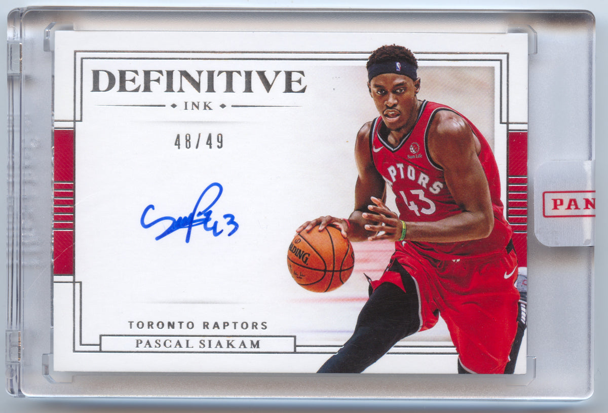 Basketball NBA Pascal Siakam 2019-20 Panini National Treasures Basketball #DI-PSK Auto 48/49 Toronto Raptors Trading Card Original