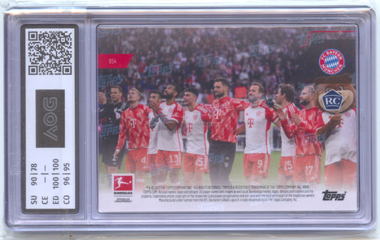 Fußball Aleksandar Pavlović 2023 Topps Now Bundesliga #054 FC Bayern München Rookie Card RC Trading Card Original