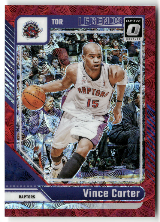 Basketball NBA Vince Carter 2024-25 Panini Donruss Optic Basketball #245 International Red Toronto Raptors Trading Card Original
