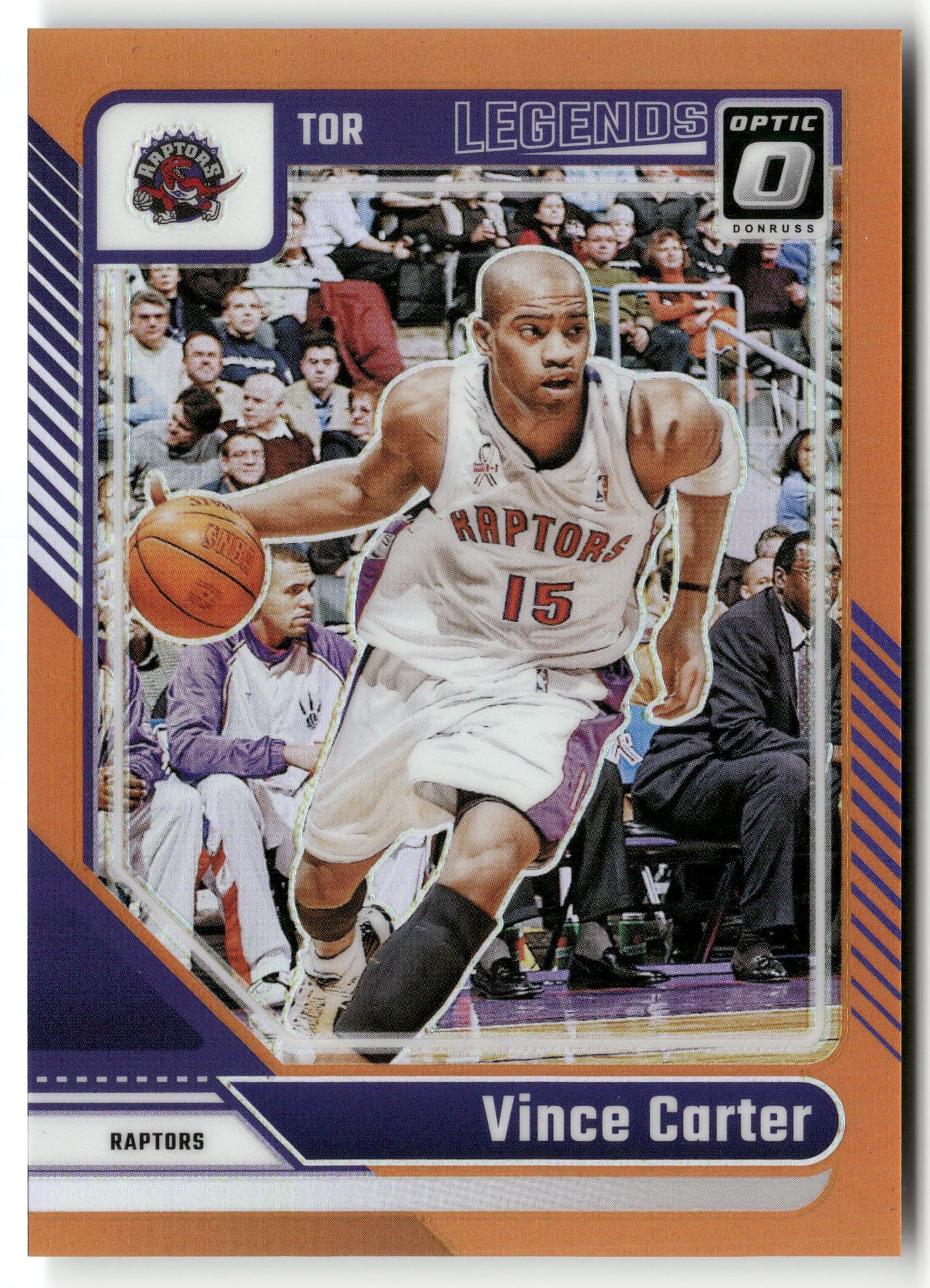 Basketball NBA Vince Carter 2024-25 Panini Donruss Optic Basketball #245 Orange Prizm /175 Toronto Raptors Trading Card Original