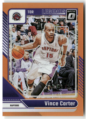 Basketball NBA Vince Carter 2024-25 Panini Donruss Optic Basketball #245 Orange Prizm /175 Toronto Raptors Trading Card Original