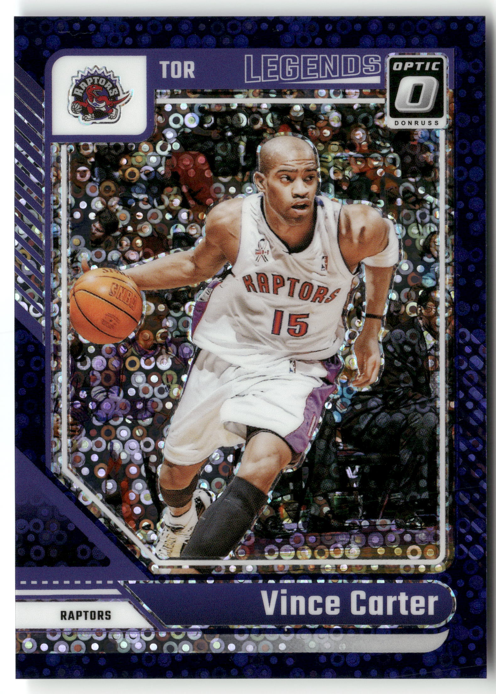 Basketball NBA Vince Carter 2024-25 Panini Donruss Optic Basketball #245 Fast Break Purple Prizm /99 Toronto Raptors Trading Card Original