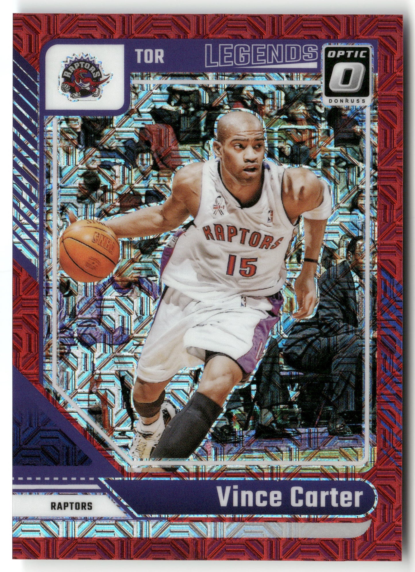 Basketball NBA Vince Carter 2024-25 Panini Donruss Optic Basketball #245 Choice Red Prizm /88 Toronto Raptors Trading Card Original