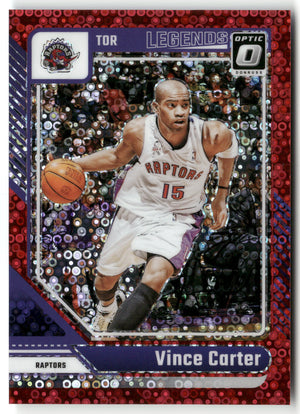 Basketball NBA Vince Carter 2024-25 Panini Donruss Optic Basketball #245 Red Fast Break Prizm /75 Toronto Raptors Trading Card Original