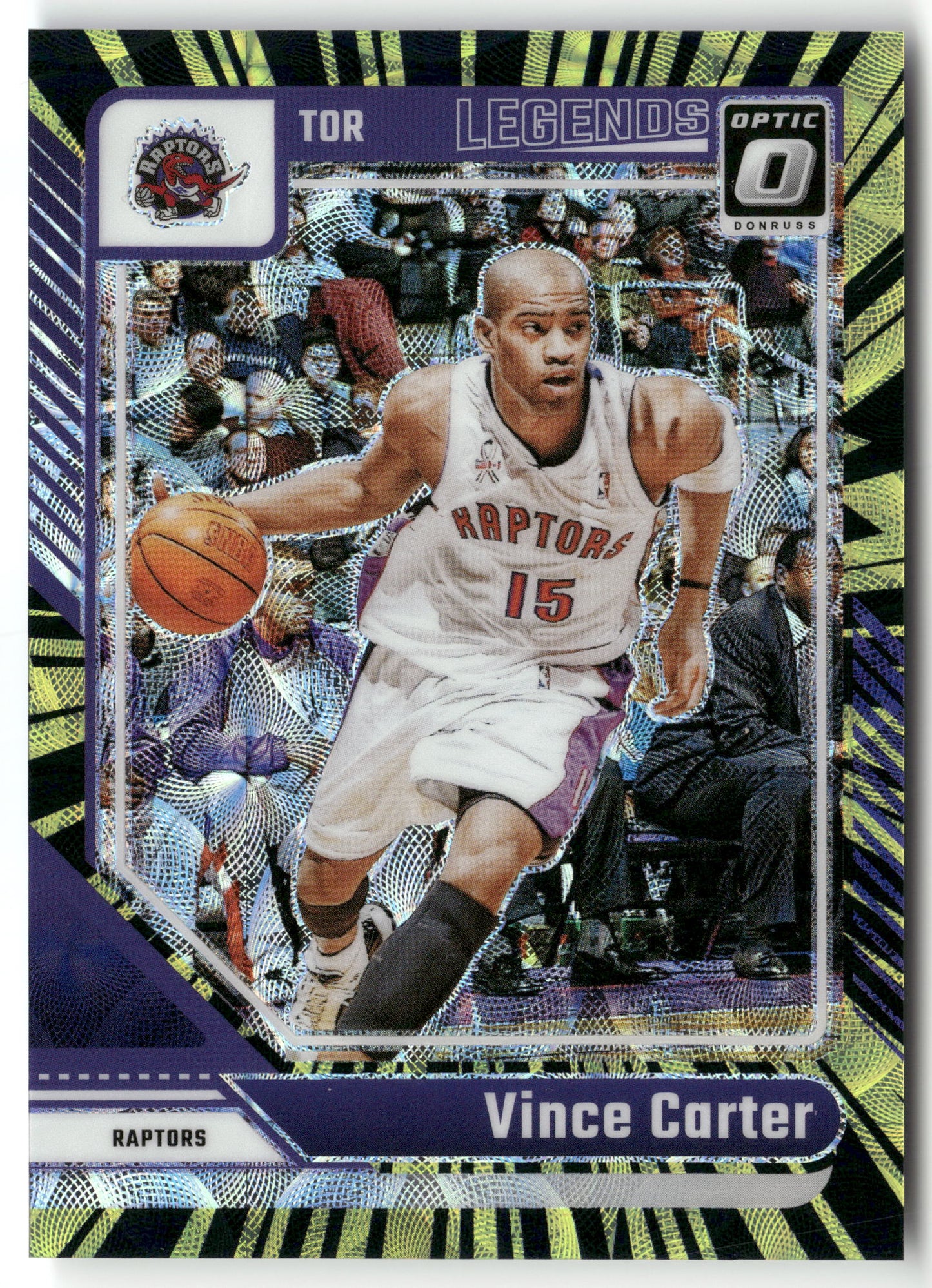 Basketball NBA Vince Carter 2024-25 Panini Donruss Optic Basketball #245 International Electricity Prizm /75 Toronto Raptors Trading Card Original