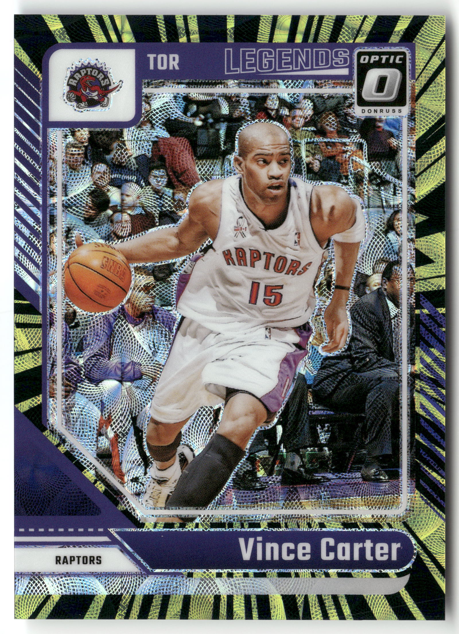 Basketball NBA Vince Carter 2024-25 Panini Donruss Optic Basketball #245 International Electricity Prizm /75 Toronto Raptors Trading Card Original