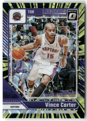 Basketball NBA Vince Carter 2024-25 Panini Donruss Optic Basketball #245 International Electricity Prizm /75 Toronto Raptors Trading Card Original
