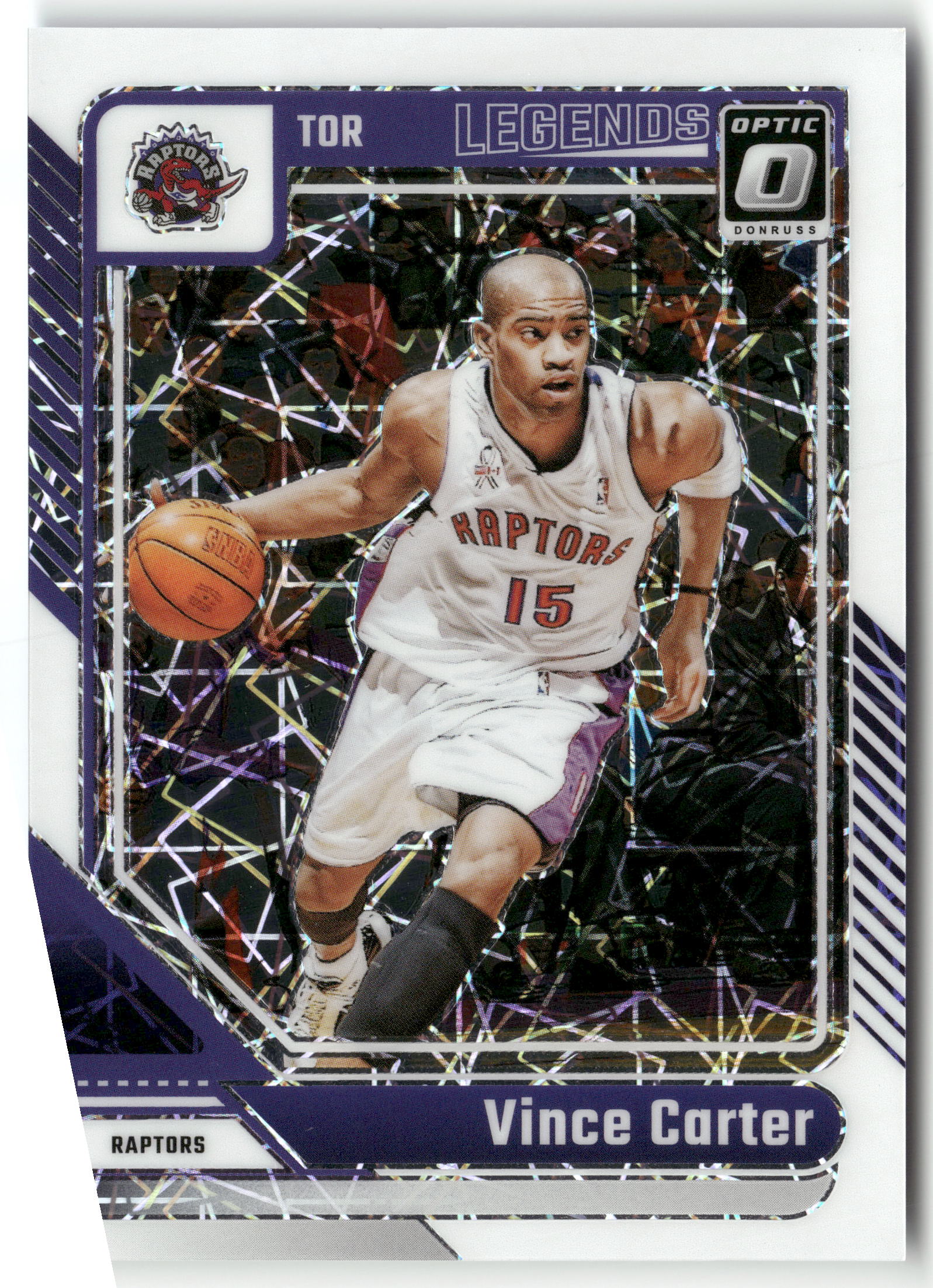Basketball NBA Vince Carter 2024-25 Panini Donruss Optic Basketball #245 White Velocity Prizm /59 Toronto Raptors Trading Card Original