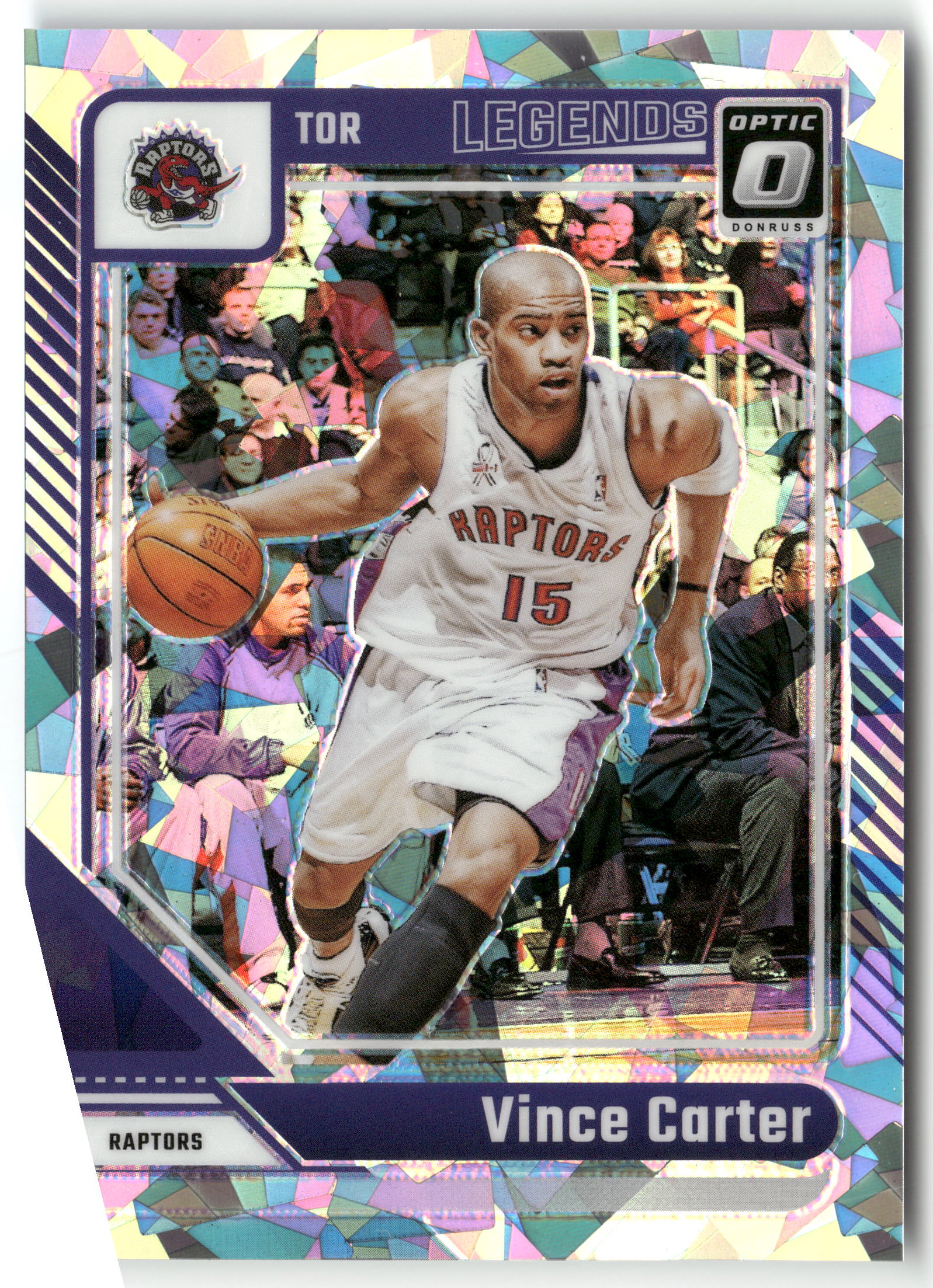 Basketball NBA Vince Carter 2024-25 Panini Donruss Optic Basketball #245 Cracked Ice Prizm /25 Toronto Raptors Trading Card Original