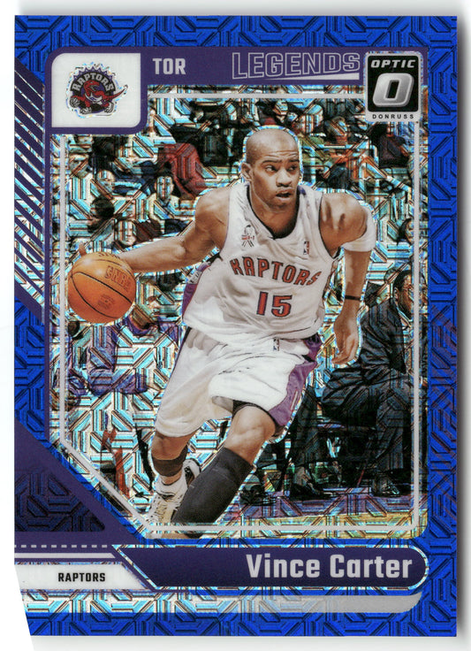 Basketball NBA Vince Carter 2024-25 Panini Donruss Optic Basketball #245 Blue Mojo Prizm /24 Toronto Raptors Trading Card Original
