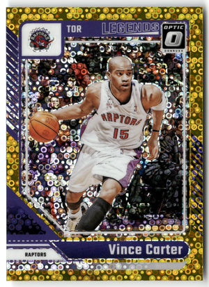 Basketball NBA Vince Carter 2024-25 Panini Donruss Optic Basketball #245 Gold Fast Break Prizm /10 Toronto Raptors Trading Card Original