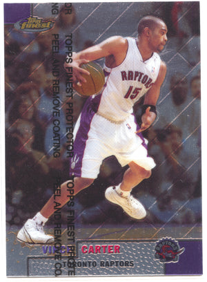 Basketball NBA Vince Carter 1999-00 Topps Finest #215 Toronto Raptors Trading Card Original