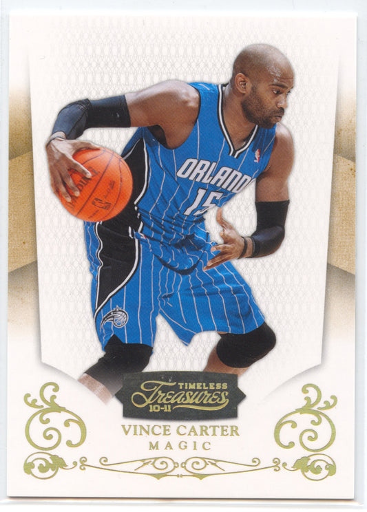 Basketball NBA Vince Carter 2010-11 Panini Timeless Treasures #60 Gold 01/10 First Of The Line Orlando Magic Trading Card Original