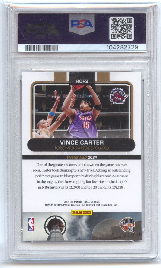 Basketball NBA Vince Carter 2024-25 Panini Hall of Fame #HOF2 PSA 9 Toronto Raptors Trading Card Original