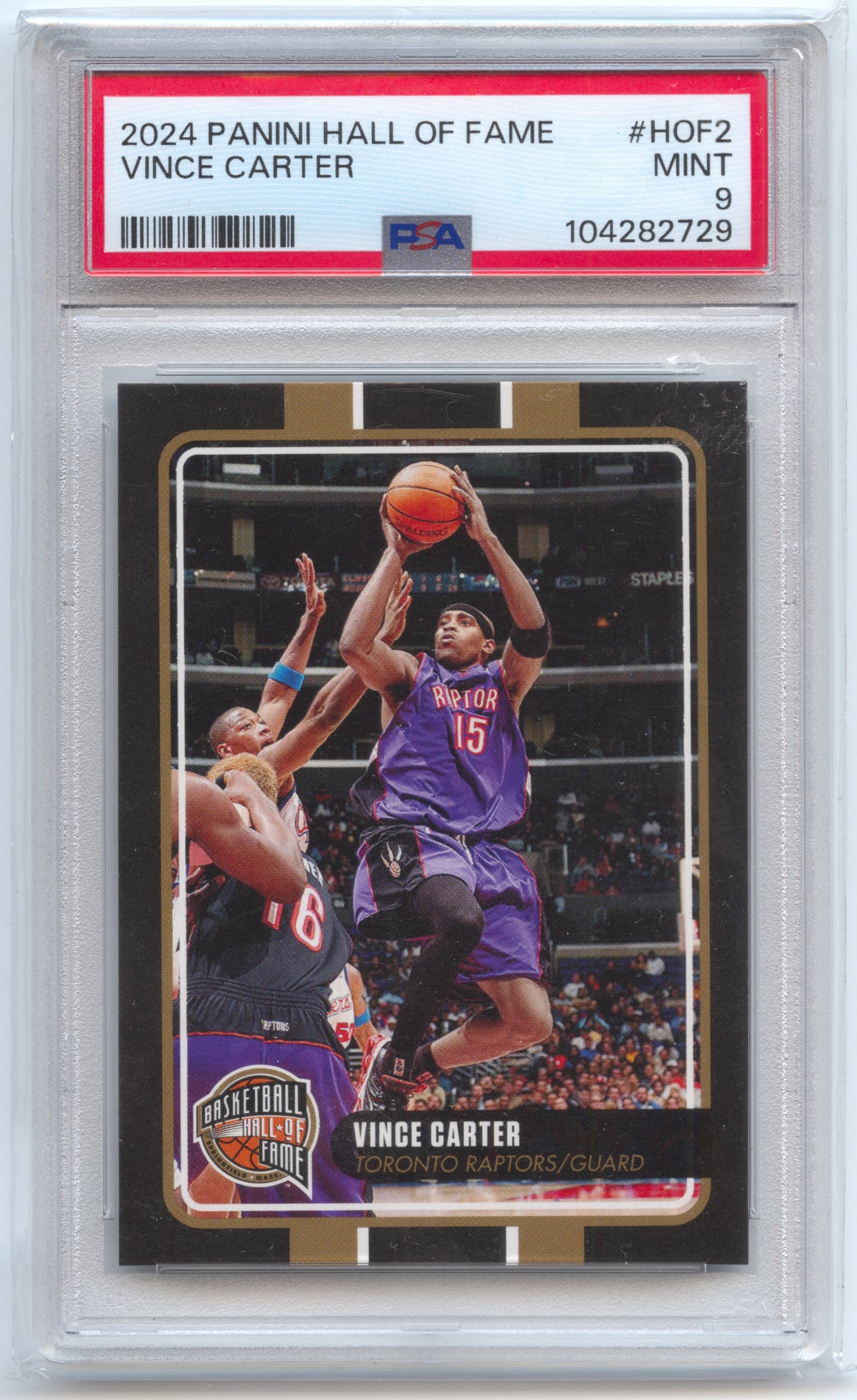 Basketball NBA Vince Carter 2024-25 Panini Hall of Fame #HOF2 PSA 9 Toronto Raptors Trading Card Original