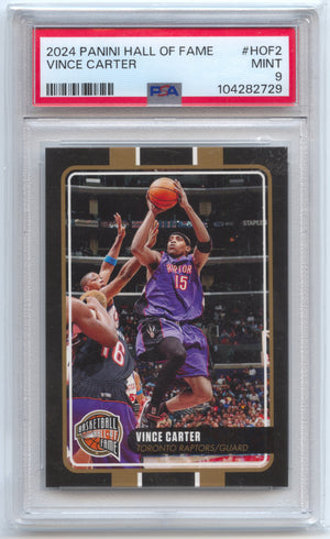 Basketball NBA Vince Carter 2024-25 Panini Hall of Fame #HOF2 PSA 9 Toronto Raptors Trading Card Original