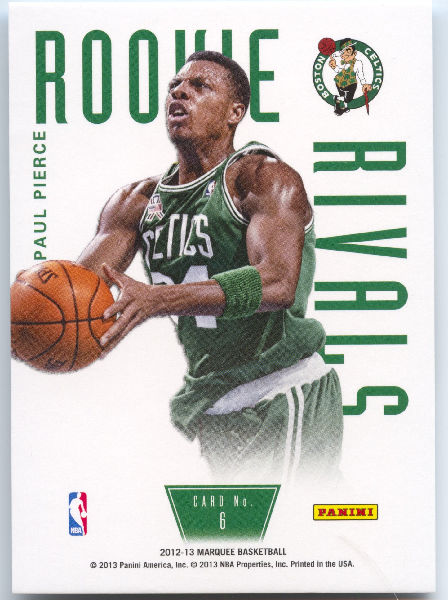 Basketball NBA Vince Carter / Paul Pierce 2012-13 Panini Marquee Basketball #6 Rookie Rivals Toronto Raptors / Boston Celtics Trading Card Original