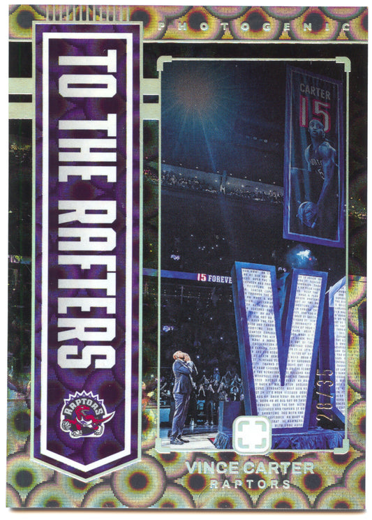 Basketball NBA Vince Carter 2024-25 Panini Photogenic Basketball #4 To The Rafters Groovy /35 Toronto Raptors Trading Card Original