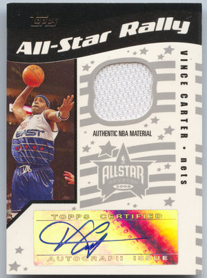 Basketball NBA Vince Carter 2006 Topps All-Star Rally #ASRA-VC /199 Auto New Jersey Nets Trading Card Original