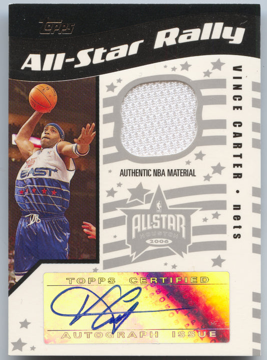 Basketball NBA Vince Carter 2006 Topps All-Star Rally #ASRA-VC /199 Auto New Jersey Nets Trading Card Original
