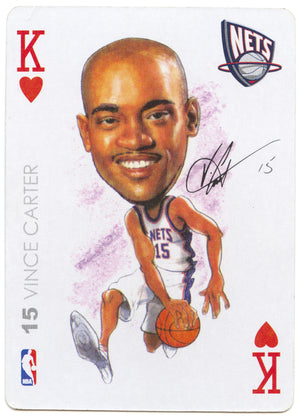 Basketball NBA Vince Carter NBA Official Licensed Sports Playing Cards 2004-2005 #15 All Pro Deal King of Hearts New Jersey Nets Trading Card Original
