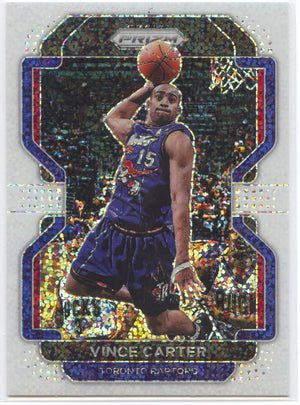 Basketball NBA Vince Carter 2021-22 Panini Prizm Basketball #246 White Sparkle SSP Toronto Raptors Trading Card Original