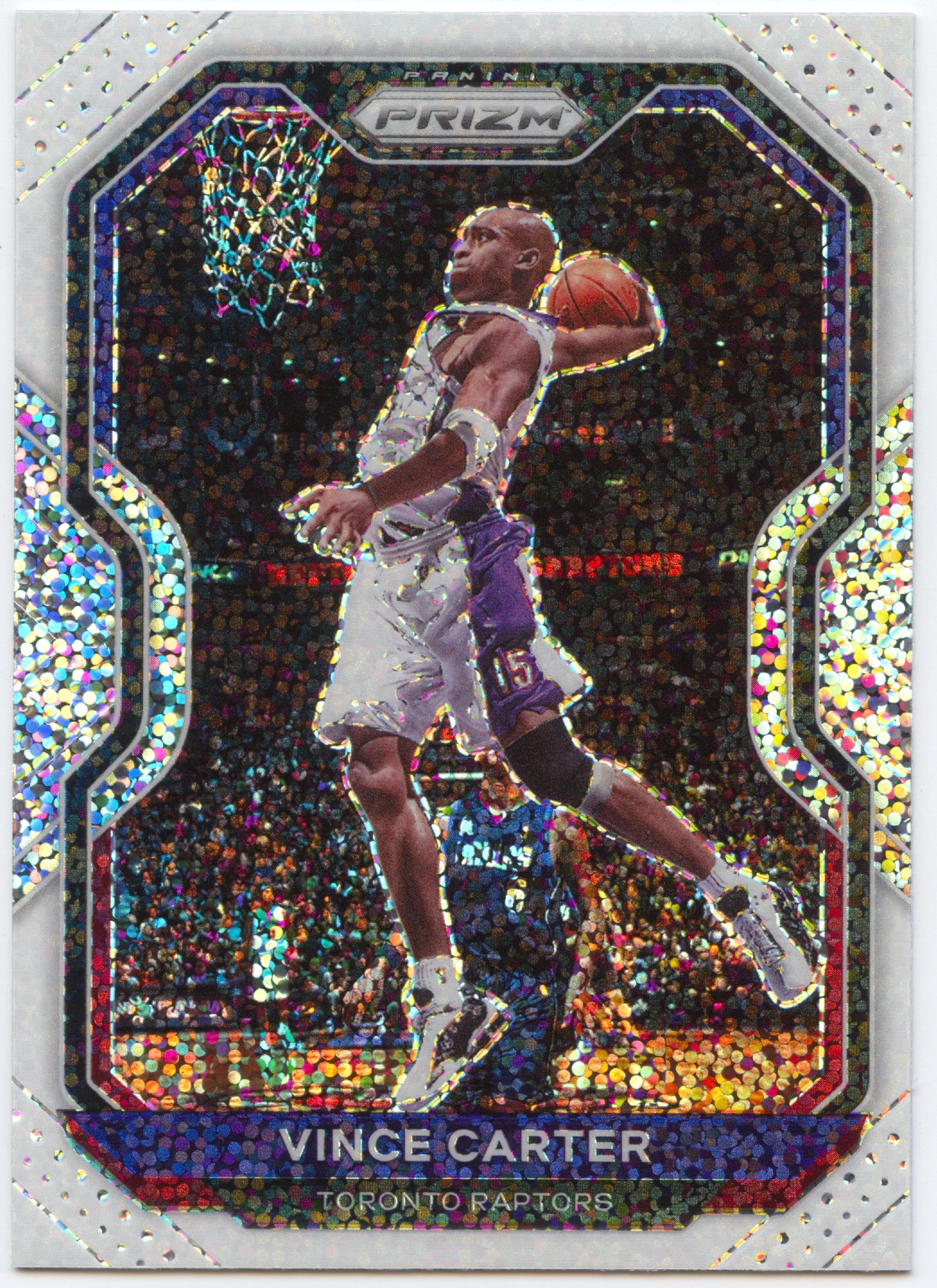 Basketball NBA Vince Carter 2020-21 Panini Prizm Basketball #117 White Sparkle SSP Toronto Raptors Trading Card Original