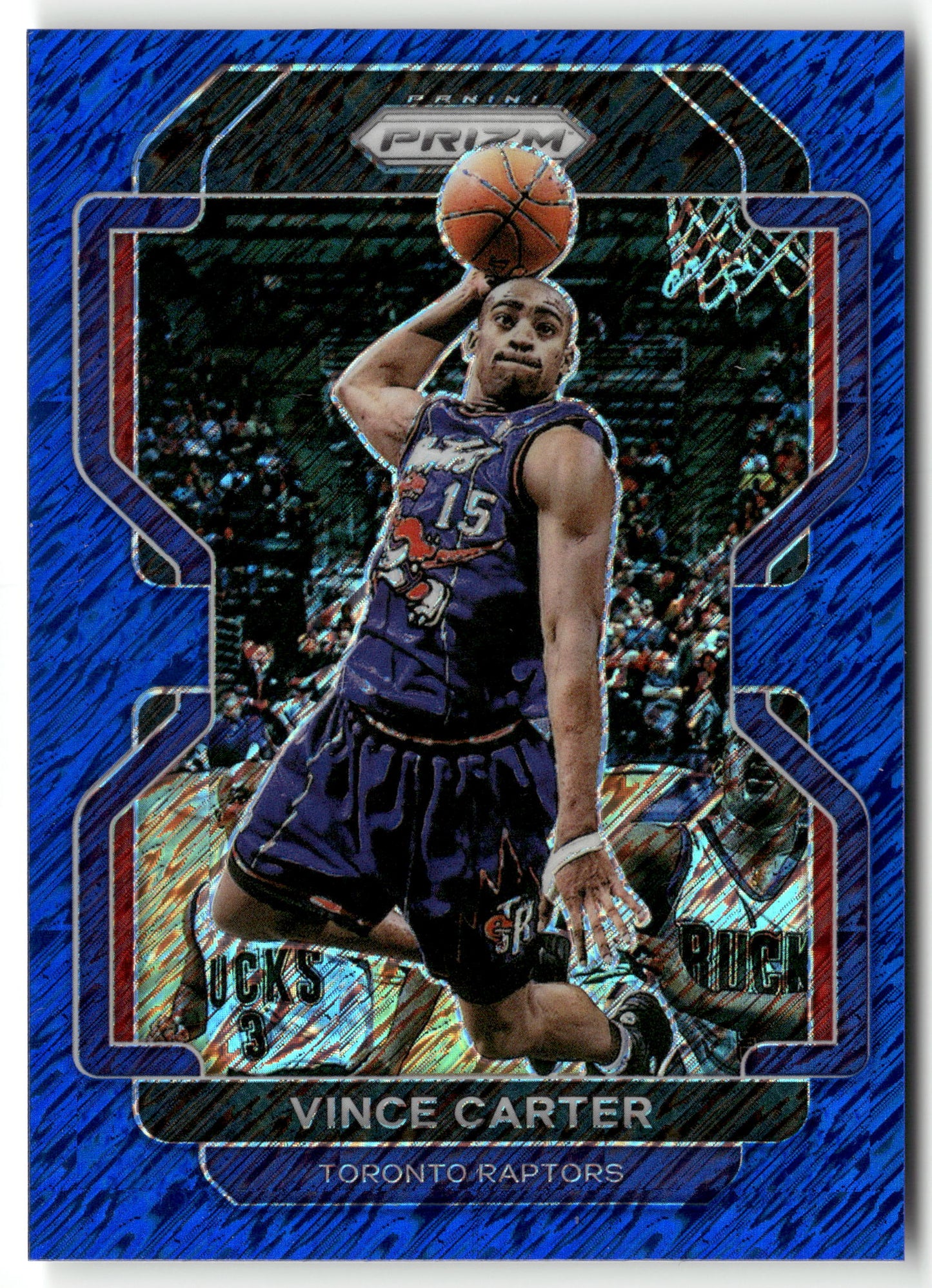 Basketball NBA Vince Carter 2021-22 Panini Prizm Basketball #246 Blue Shimmer Prizm 11/30 Toronto Raptors Trading Card Original