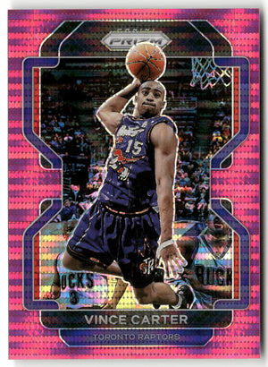 Basketball NBA Vince Carter 2021-22 Panini Prizm Basketball #246 Pink Pulsar Prizm 27/42 Toronto Raptors Trading Card Original