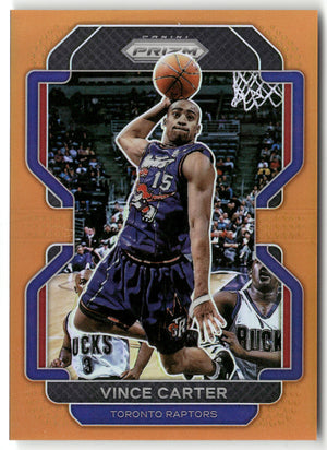 Basketball NBA Vince Carter 2021-22 Panini Prizm Basketball #246 True Orange Prizm 36/49 Toronto Raptors Trading Card Original