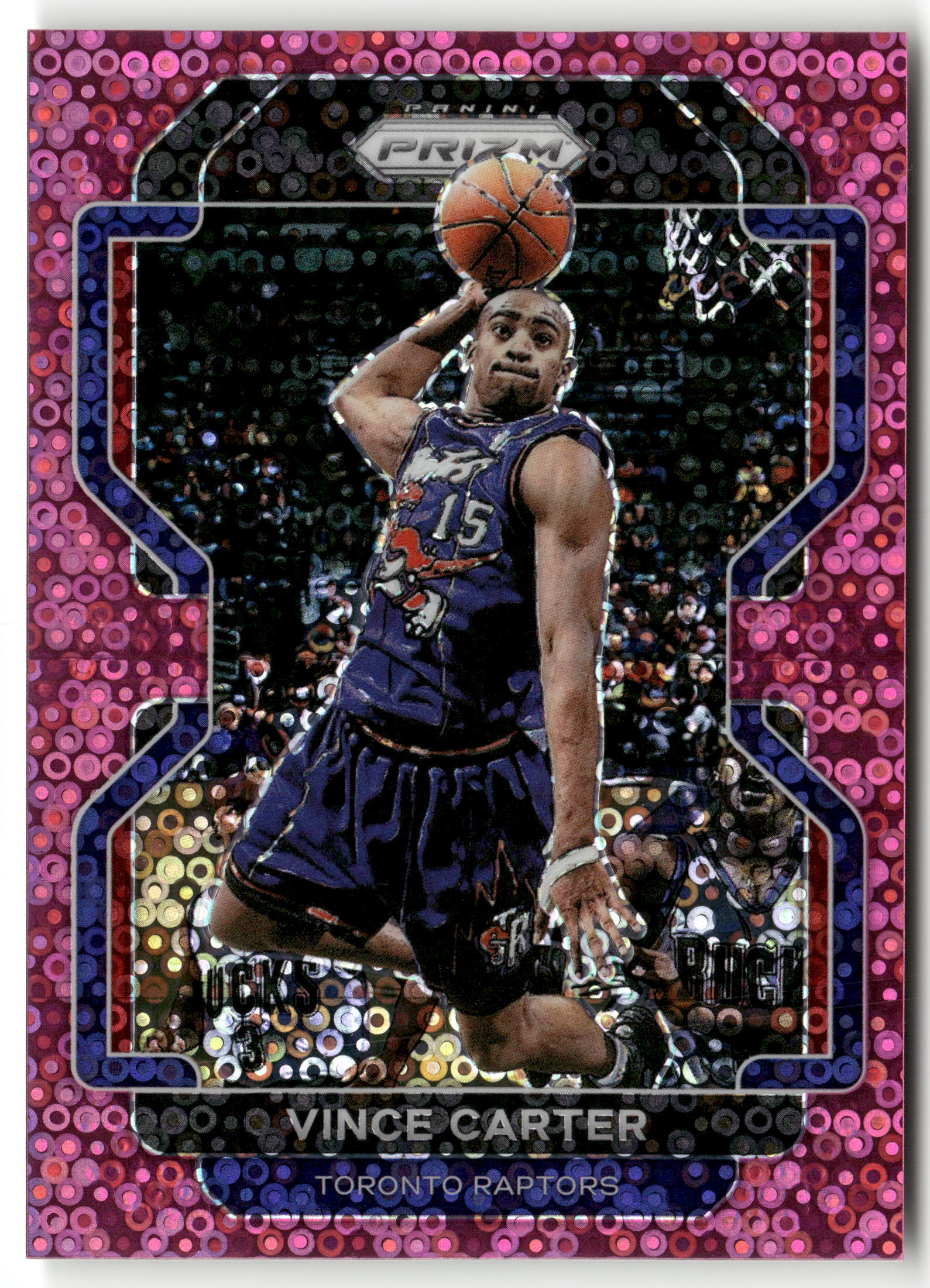 Basketball NBA Vince Carter 2021-22 Panini Prizm Basketball #246 Pink Fast Break Prizm 22/50 Toronto Raptors Trading Card Original