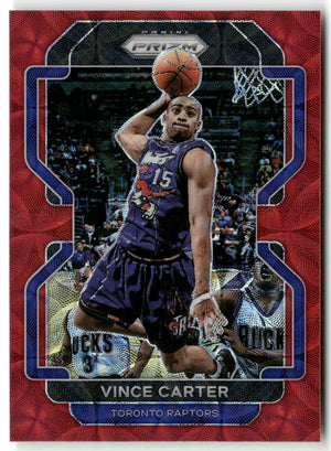Basketball NBA Vince Carter 2021-22 Panini Prizm #246 Red Choice Prizm 08/88 Toronto Raptors Trading Card Original